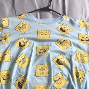 Sponge bob shirt light blue